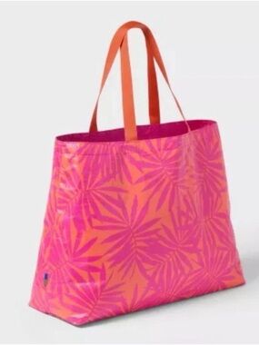 Open Story Water Resistant Reversible Tote Bag Pink/Coral Palm Leaves
New w/ Tag